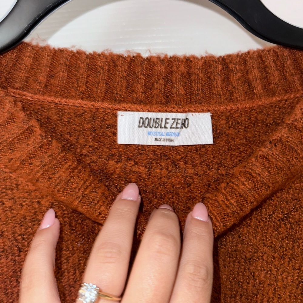 Double Zero Orange Cropped Sweater - image 4